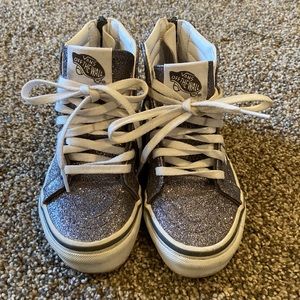 Sparkling Vans size little girls 11